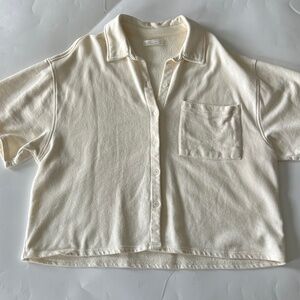Oak + Fort Women's Cropped Sweatshirt-Like Shirt Like New Condition Size L